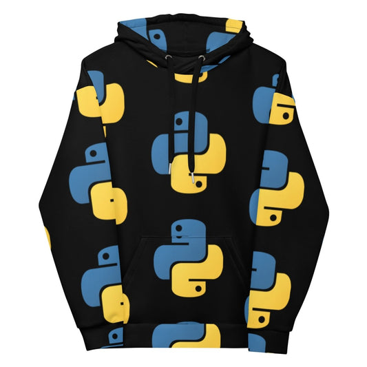 All - Over Print Python Icon Hoodie (unisex) - 2XS - AI Store