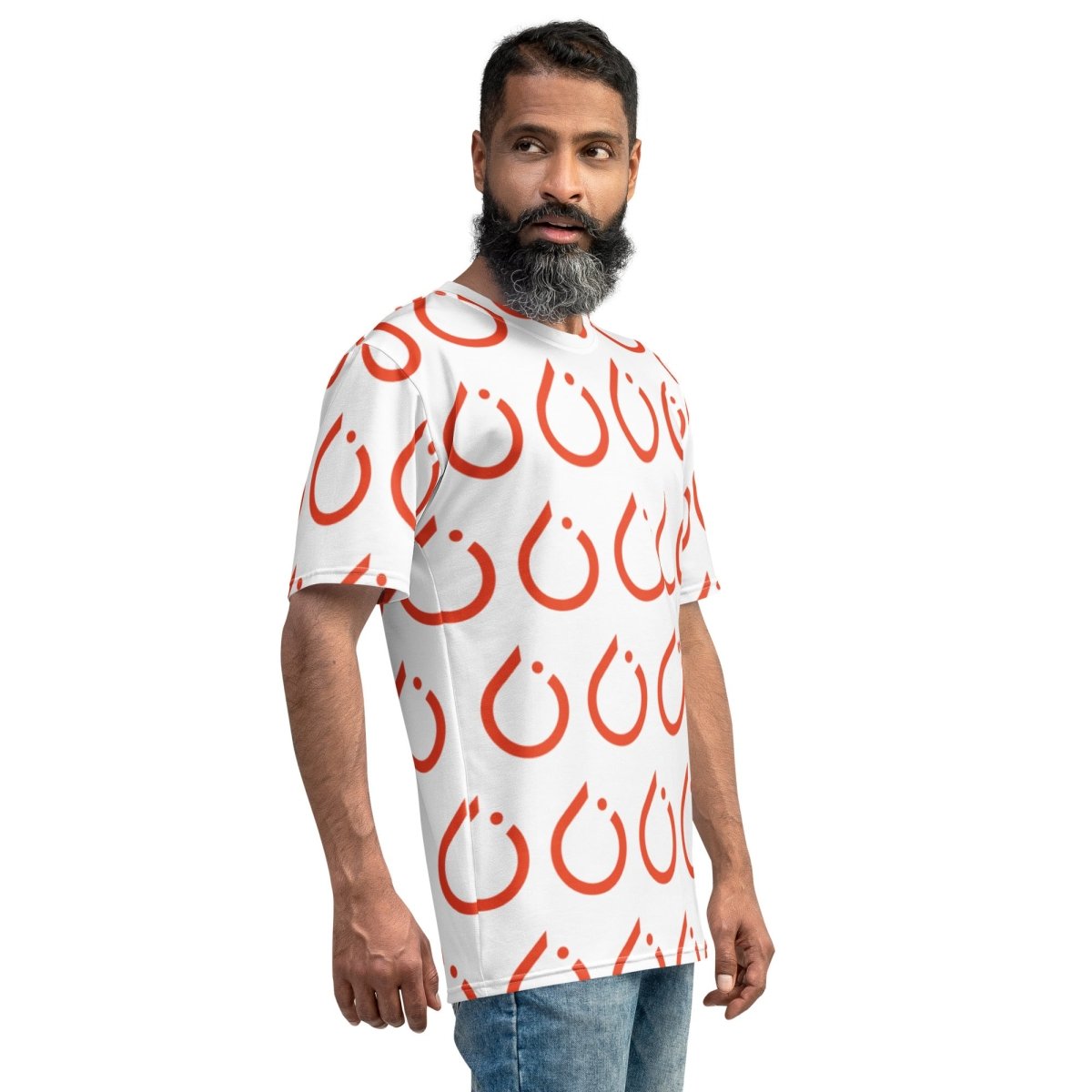 All - Over Print PyTorch Icon White T - Shirt (men) - M - AI Store