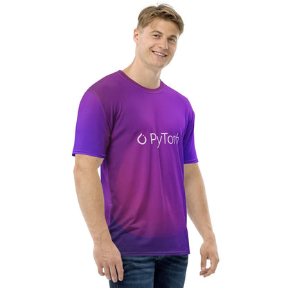 All - Over Print PyTorch White Logo T - Shirt (men) - M - AI Store