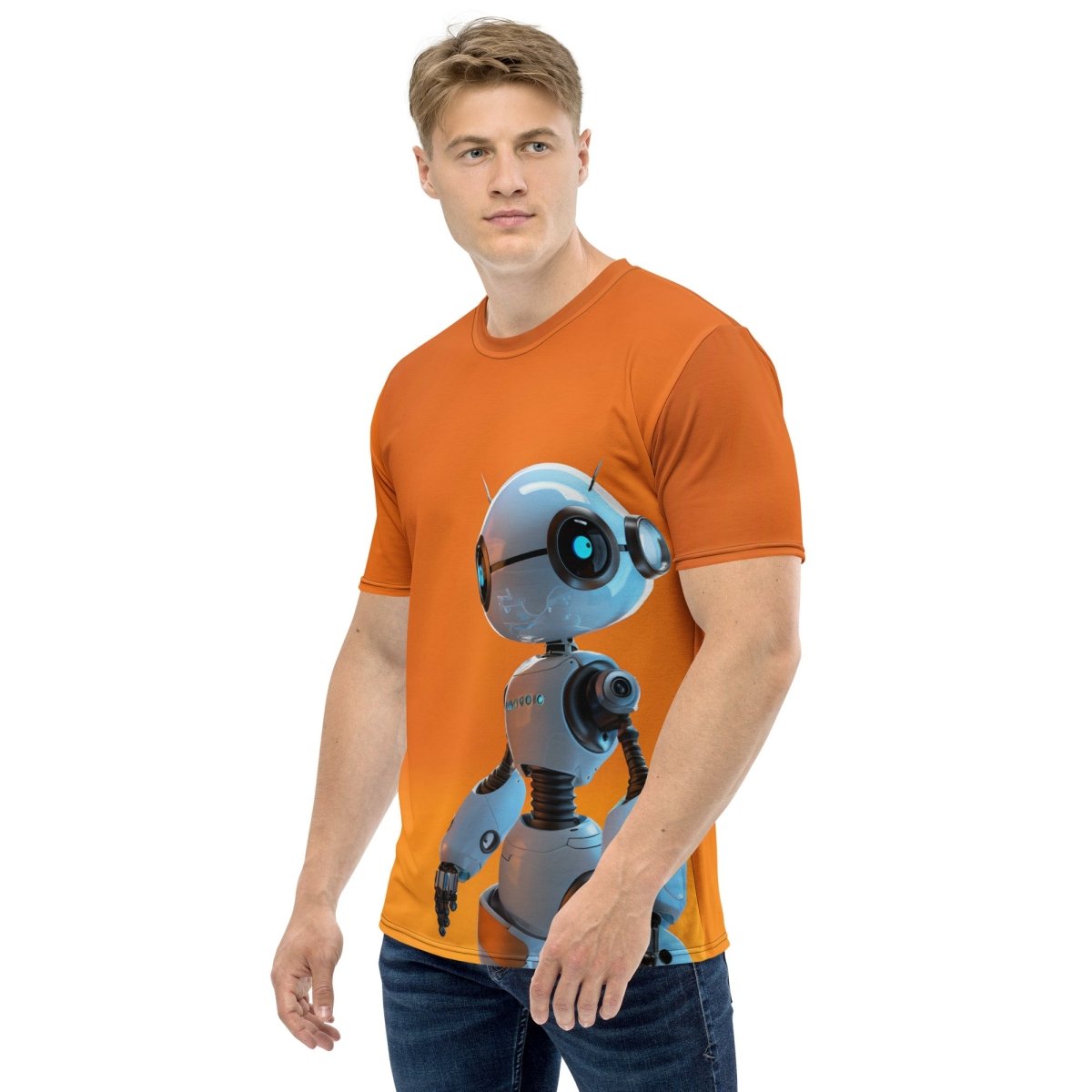 All - Over Print rabbit Robot Hero T-Shirt (men) - M - AI Store