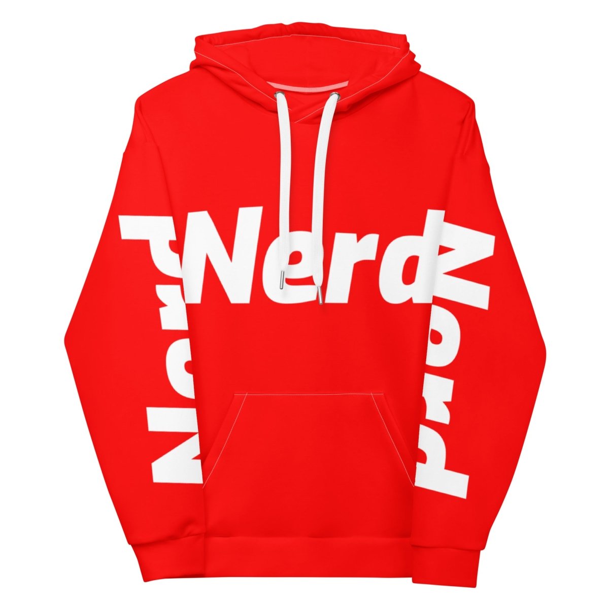 All - Over Print Red Super - Nerd Hoodie (unisex) - 2XS - AI Store