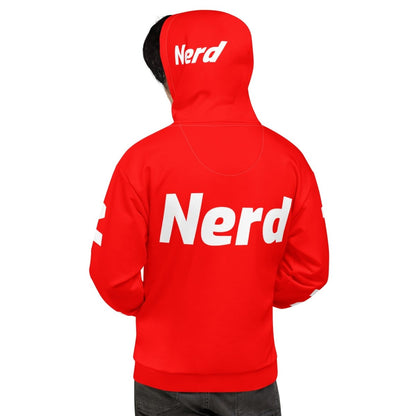 All - Over Print Red Super - Nerd Hoodie (unisex) - 2XS - AI Store