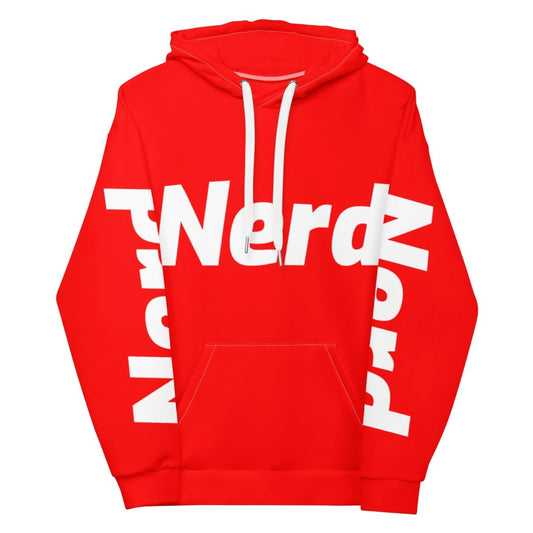 All - Over Print Red Super - Nerd Hoodie (unisex) - AI Store