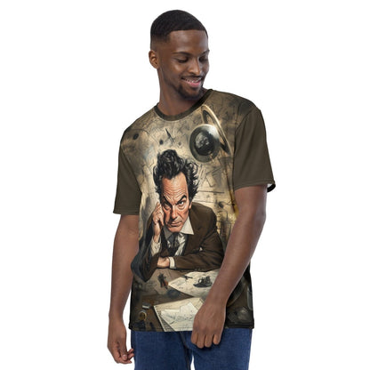 All - Over Print Richard Feynman Cartoon T-Shirt (men) - M - AI Store