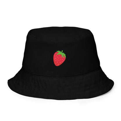 All - Over Print Strawberry Reversible Bucket Hat - XS - AI Store