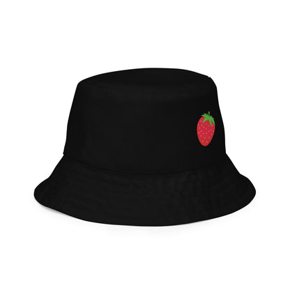 All - Over Print Strawberry Reversible Bucket Hat - XS - AI Store