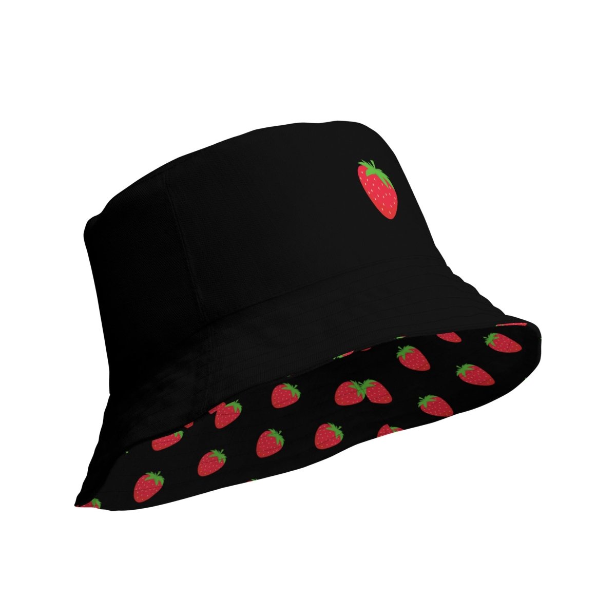 All - Over Print Strawberry Reversible Bucket Hat - XS - AI Store