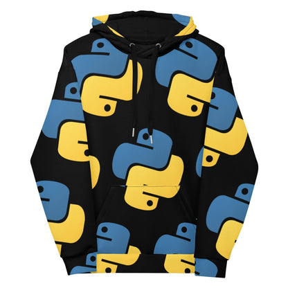 All - Over Print Tilted Python Icon Hoodie (unisex) - M - AI Store