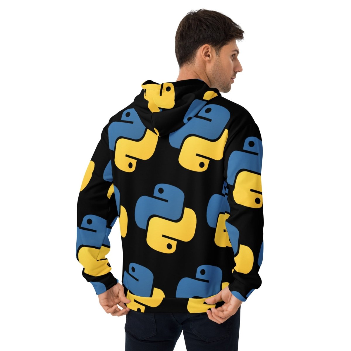 All - Over Print Tilted Python Icon Hoodie (unisex) - M - AI Store