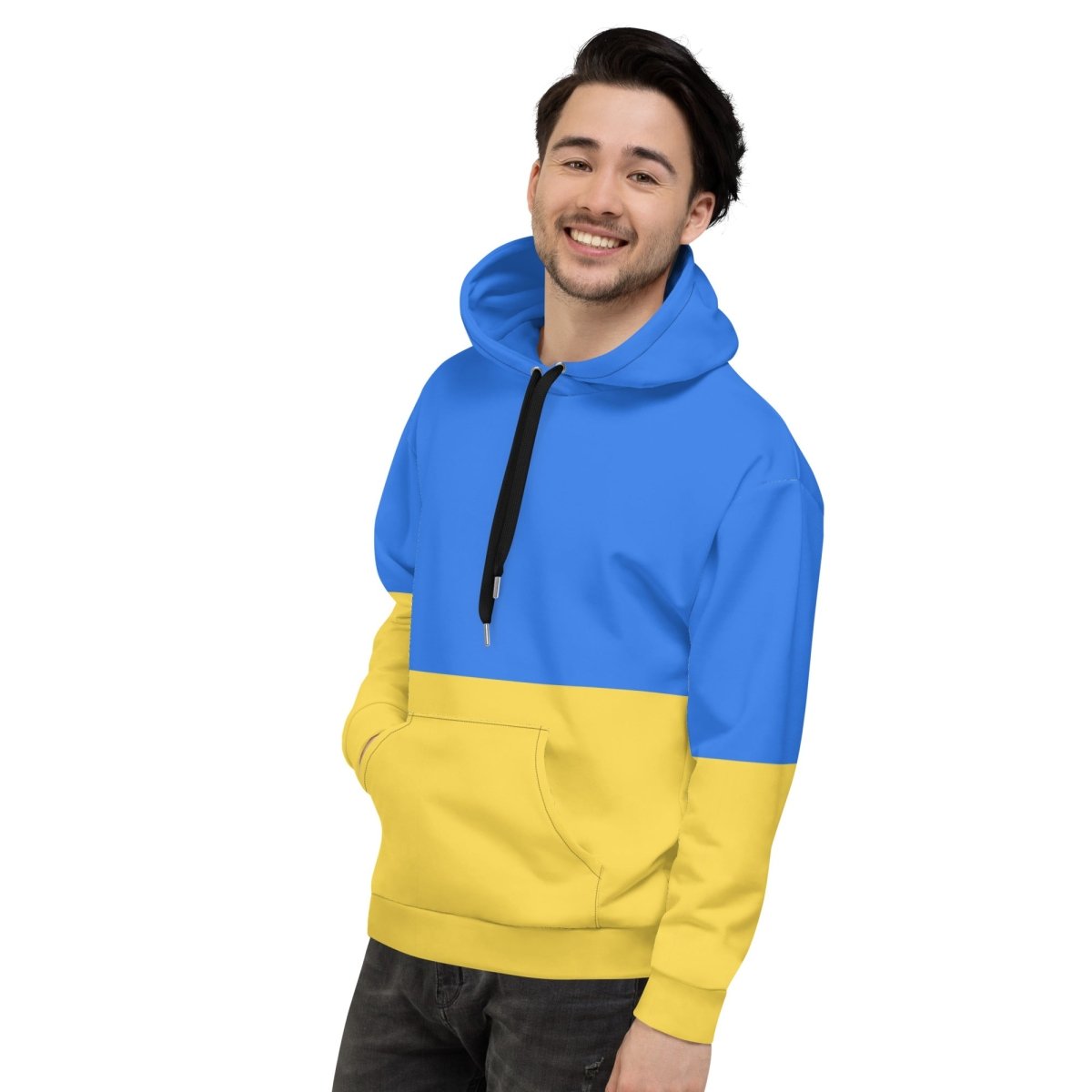 All - Over Print Ukrainian Flag Hoodie (unisex) - 2XS - AI Store