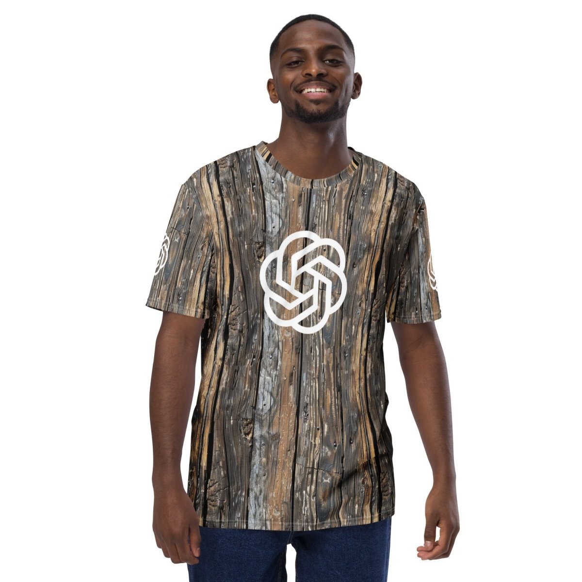 All - Over Print Wooden OpenAI Icon T - Shirt (unisex) - M - AI Store