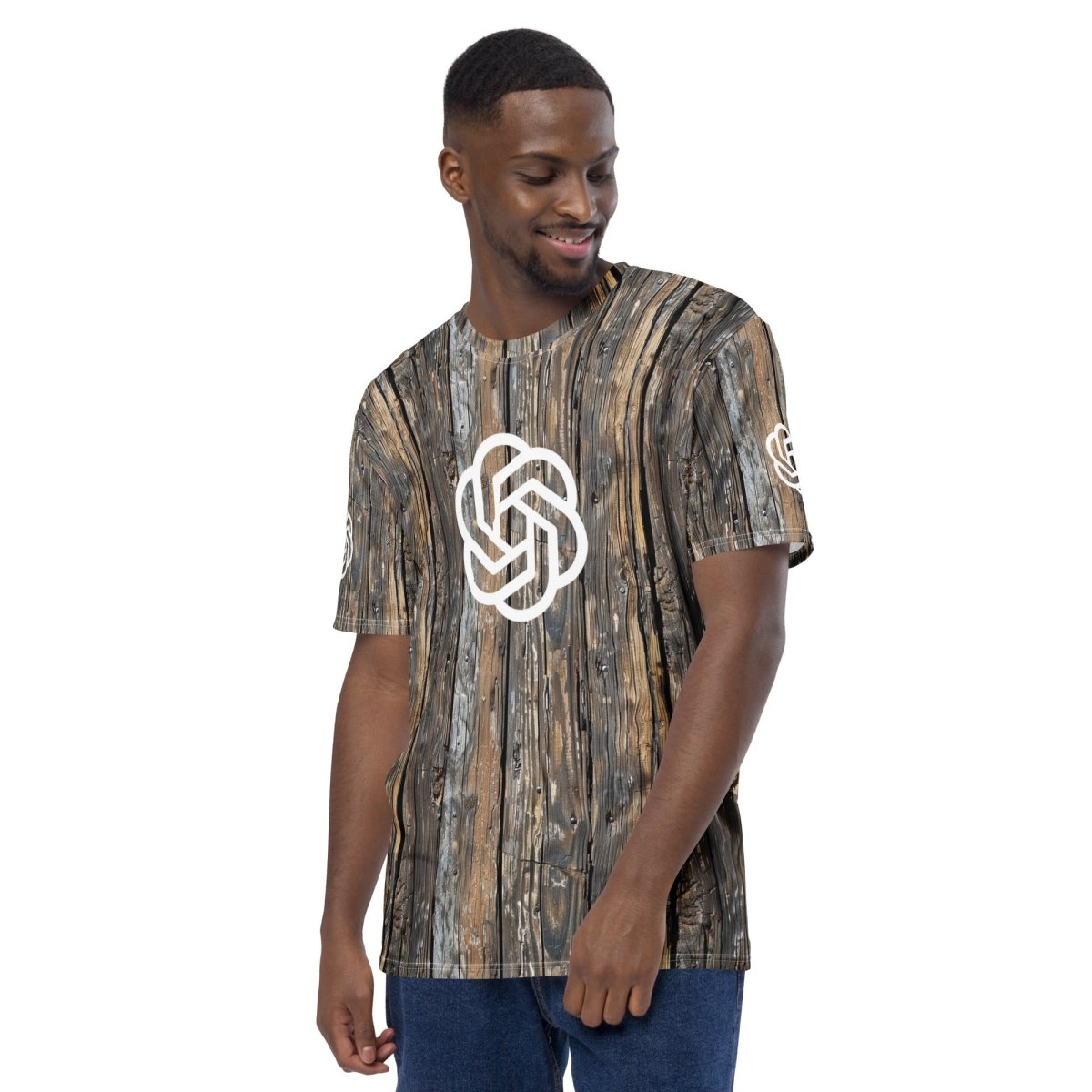 All - Over Print Wooden OpenAI Icon T - Shirt (unisex) - M - AI Store