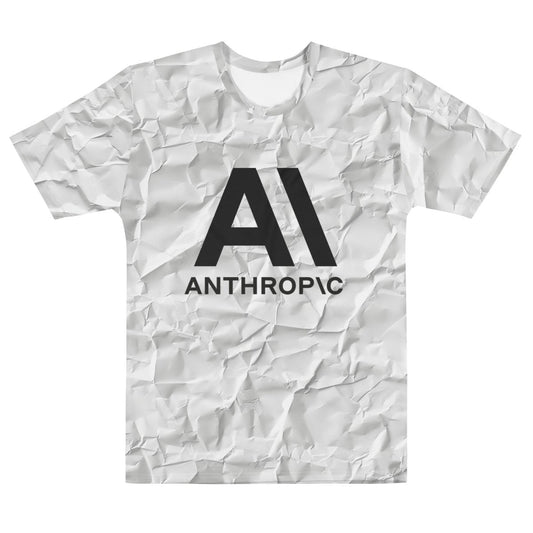 All - Over Print Wrinkled Paper Anthropic T - Shirt (men) - M - AI Store