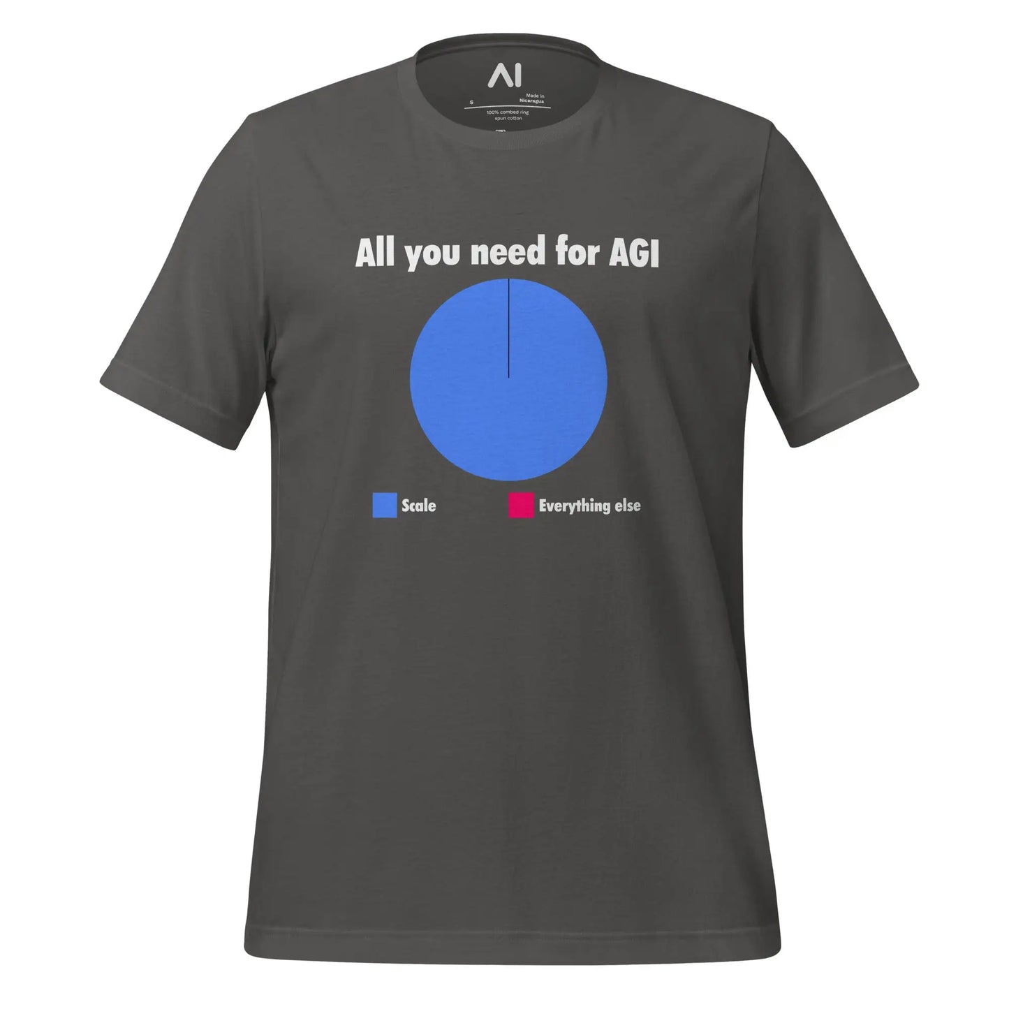 All you need for AGI is Scale T-Shirt (unisex) - Asphalt / M