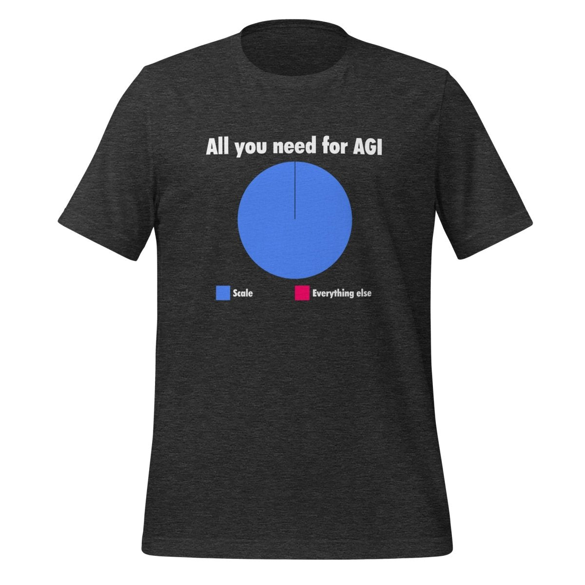 All you need for AGI is Scale T-Shirt (unisex) - Dark Grey Heather - AI Store