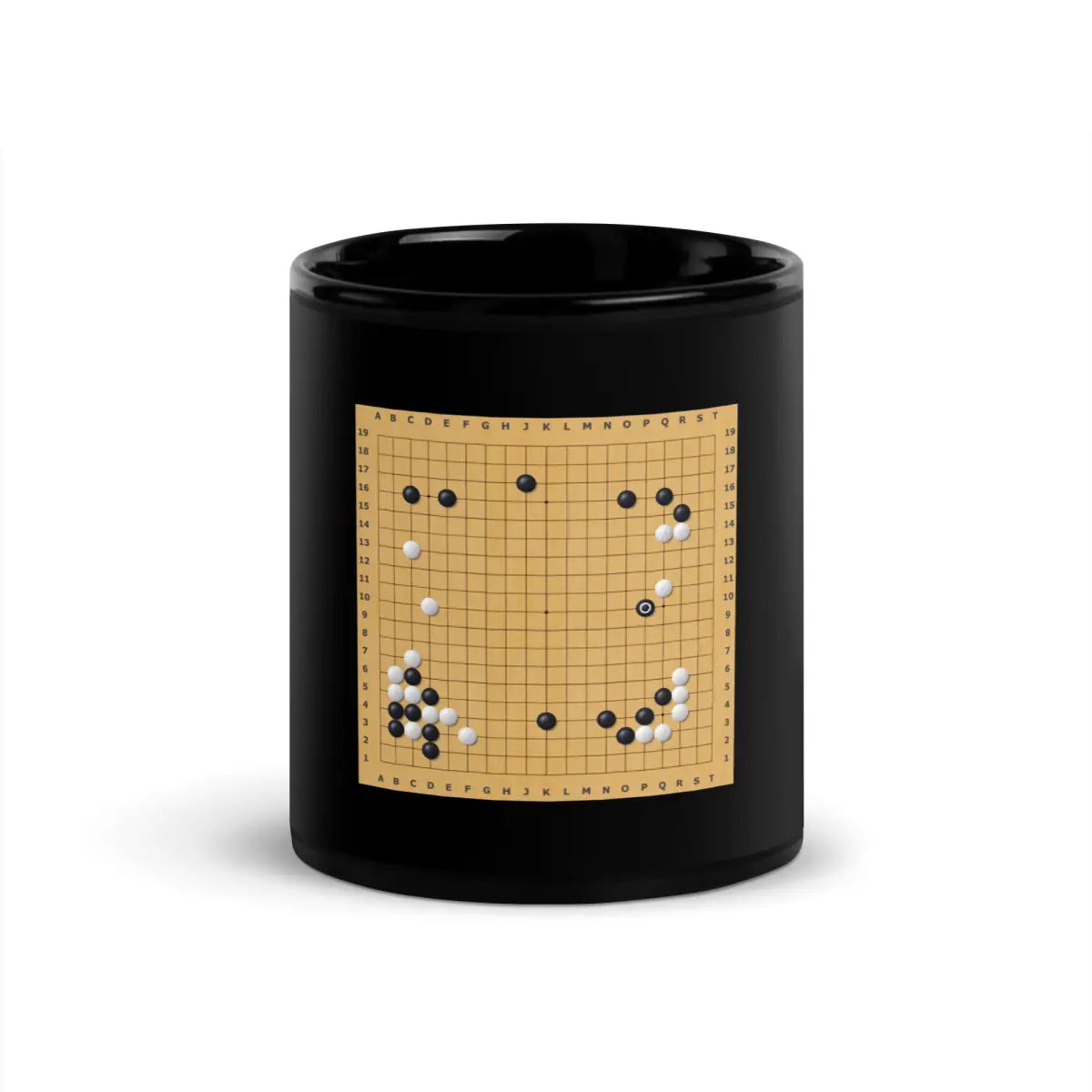 The Alphago Vs Lee Sedol Game 2 Move 37 Black Glossy Mug 11 Oz.