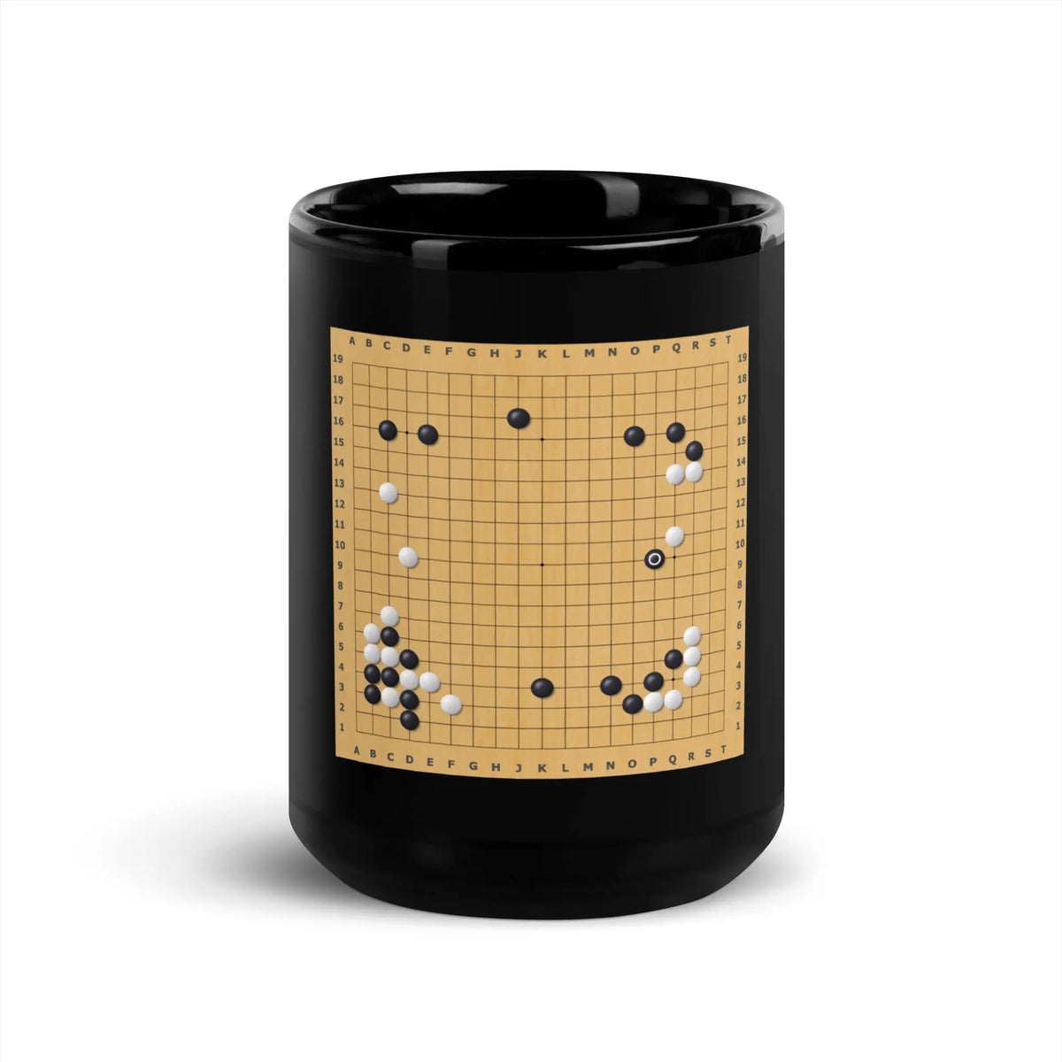 The Alphago Vs Lee Sedol Game 2 Move 37 Black Glossy Mug 15 Oz.