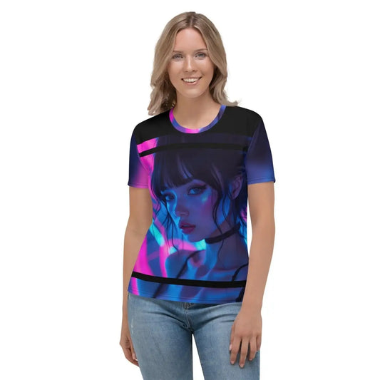 Amazing Neon Anime Woman T-shirt (women)