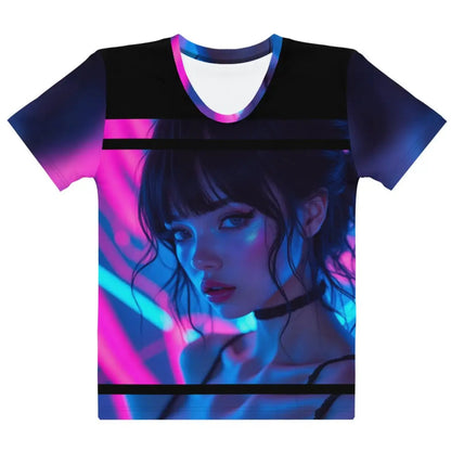 Amazing Neon Anime Woman T-shirt (women) - M