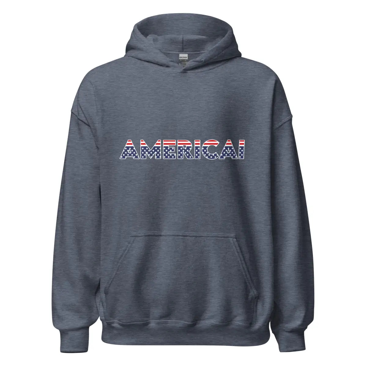 AMERICAI Hoodie (unisex) - Heather Sport Dark Navy / M