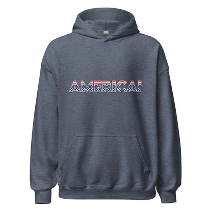 AMERICAI Hoodie (unisex) - Heather Sport Dark Navy / M