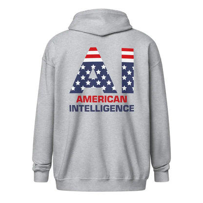 American Intelligence Front and Back Zip Hoodie (unisex)