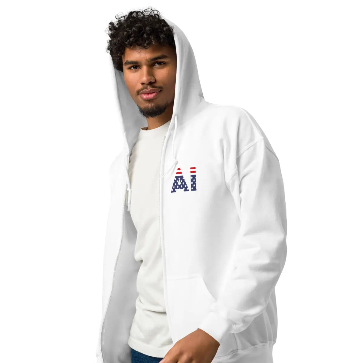 American Intelligence Front and Back Zip Hoodie (unisex)