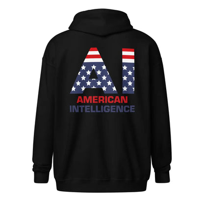 American Intelligence Front and Back Zip Hoodie (unisex)