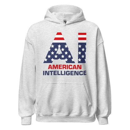 American Intelligence Hoodie (unisex) - Ash / M