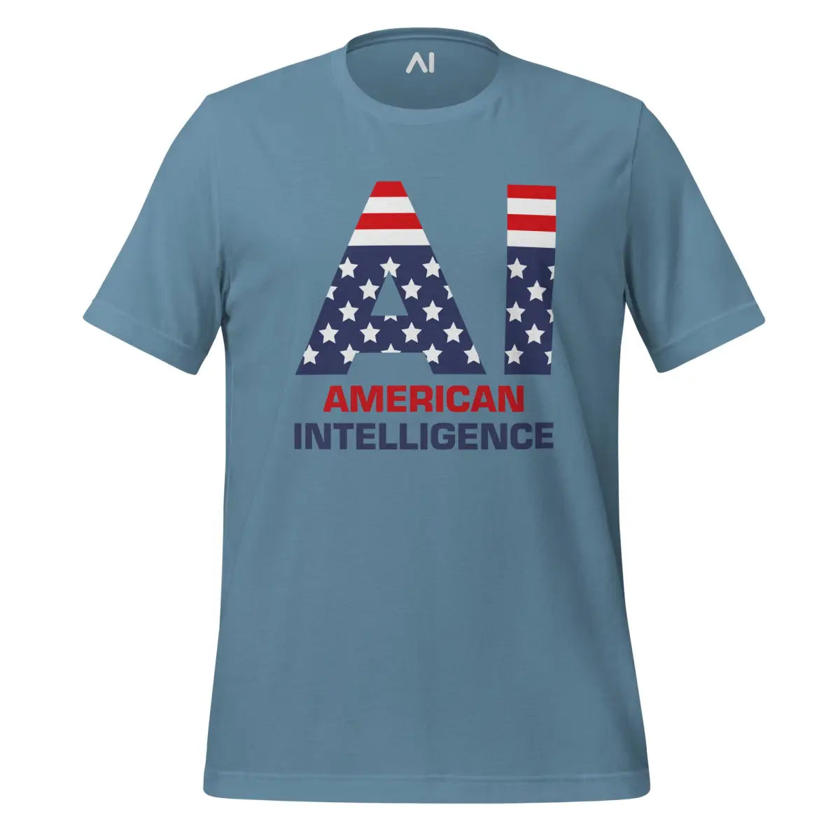 American Intelligence T-Shirt (unisex) - Steel Blue / M