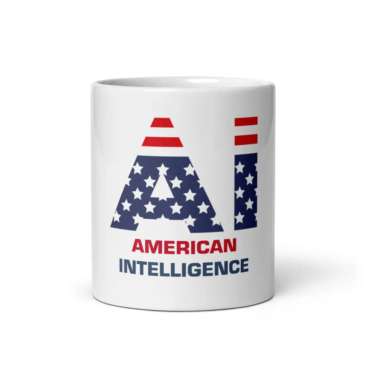 American Intelligence White Glossy Mug - 11 oz