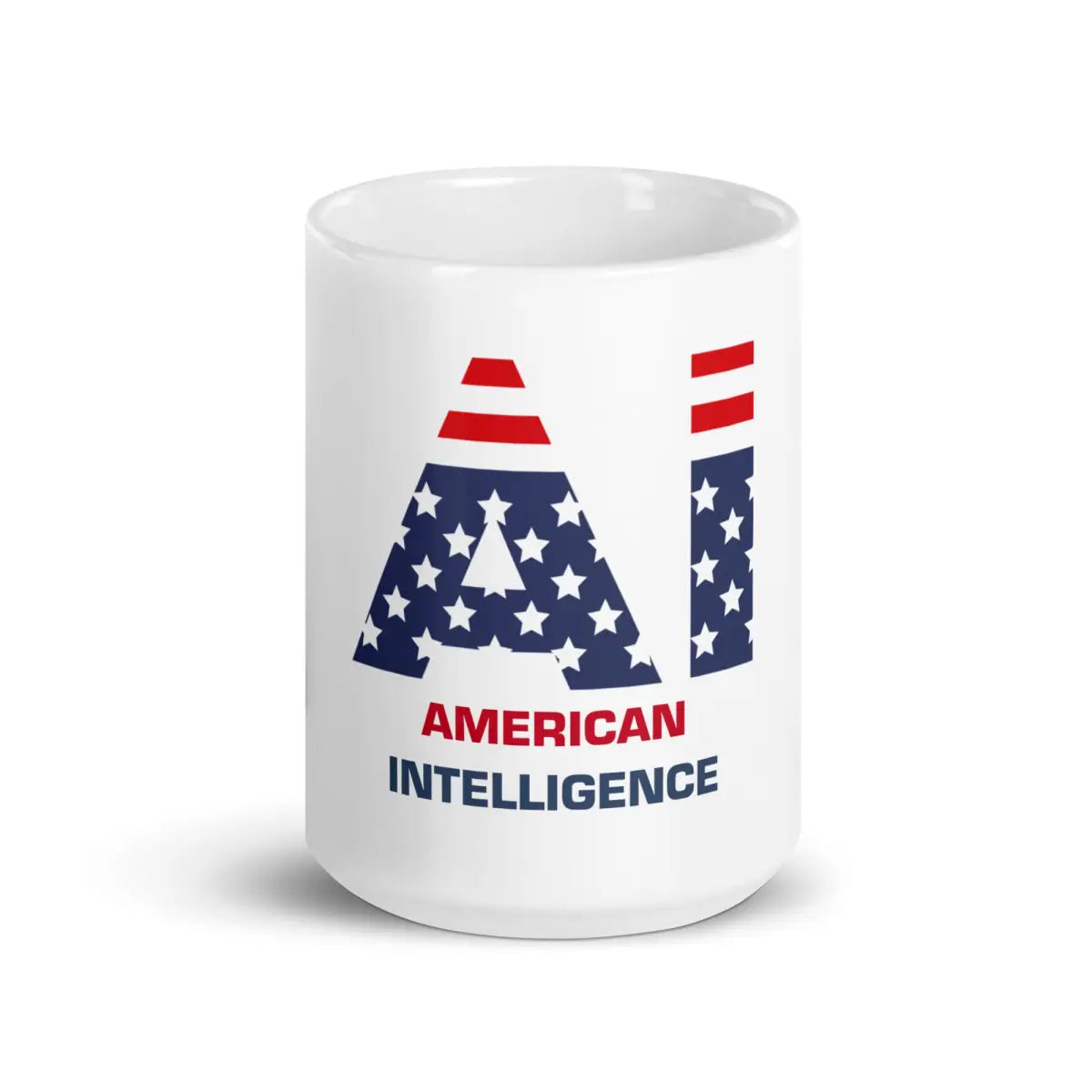 American Intelligence White Glossy Mug - 15 oz