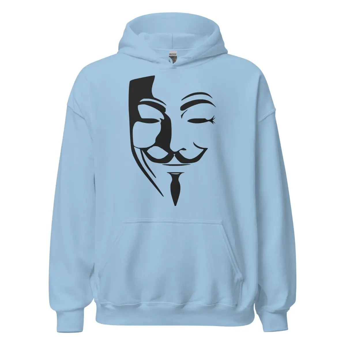 Anonymous Mask Light Hoodie (unisex) - Light Blue / M