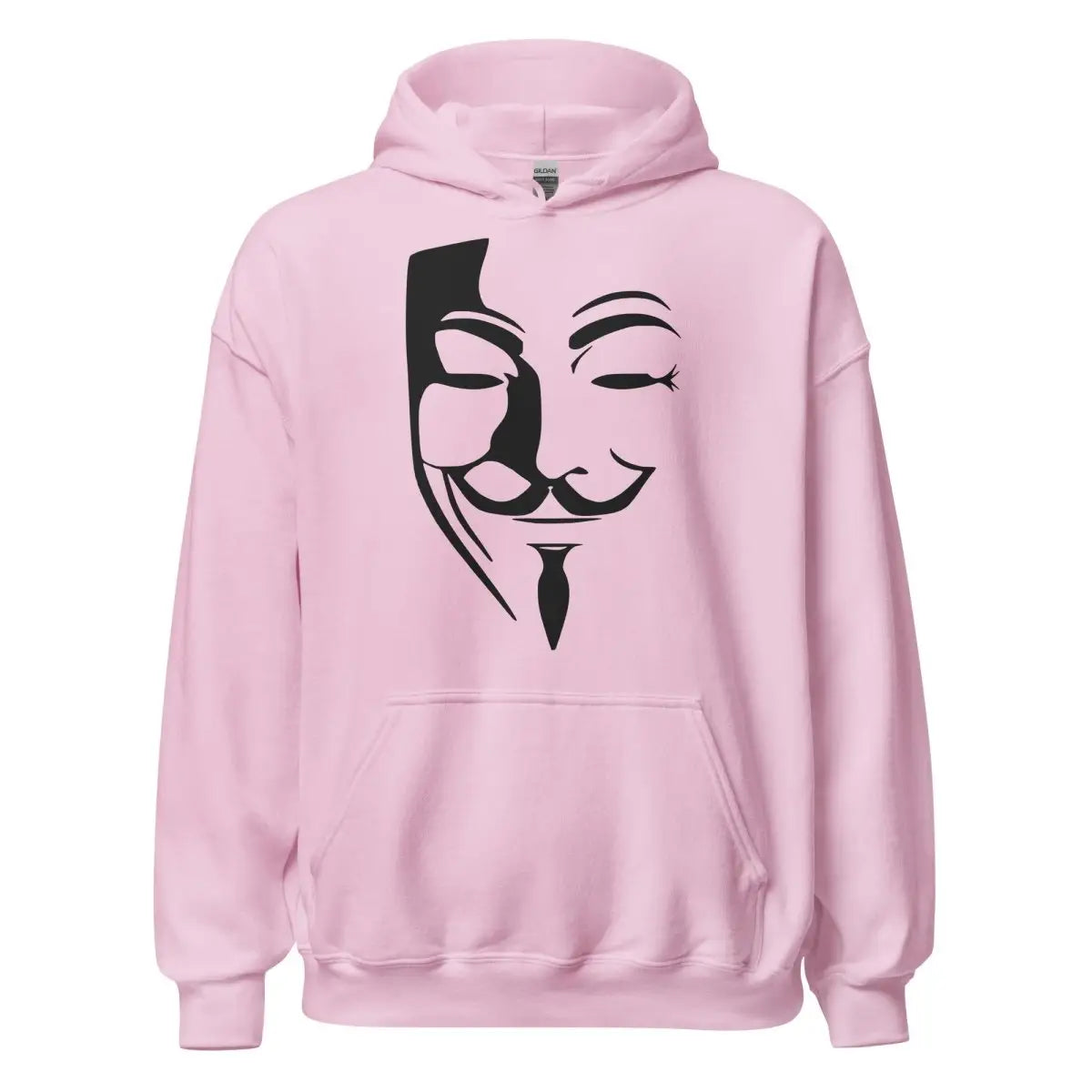 Anonymous Mask Light Hoodie (unisex) - Light Pink / M