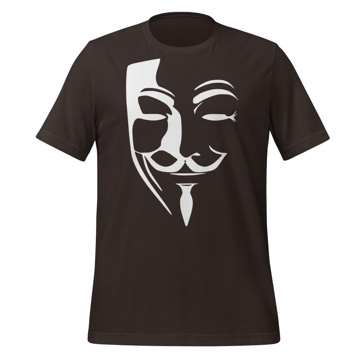 Anonymous Mask T-Shirt (unisex) - Brown - AI Store