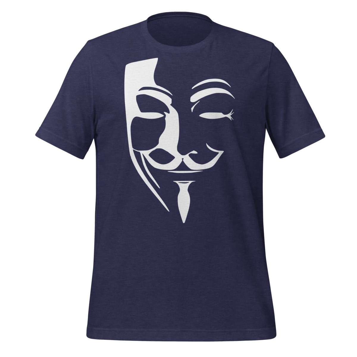 Anonymous Mask T-Shirt (unisex) - Heather Midnight Navy - AI Store