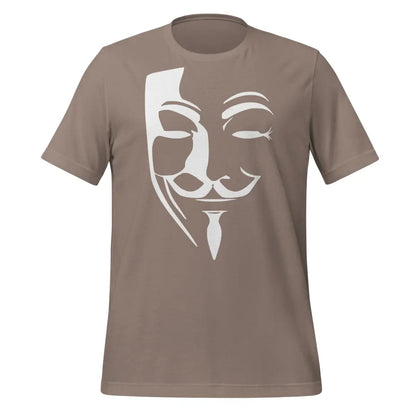 Anonymous Mask T-Shirt (unisex) - Pebble / M