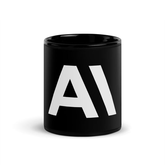 Anthropic Icon on Black Glossy Mug - 11 oz - AI Store