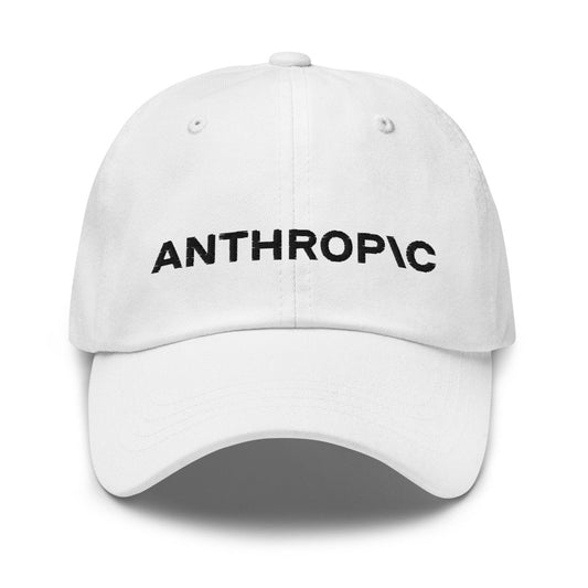 Anthropic Logo Embroidered Cap - White - AI Store