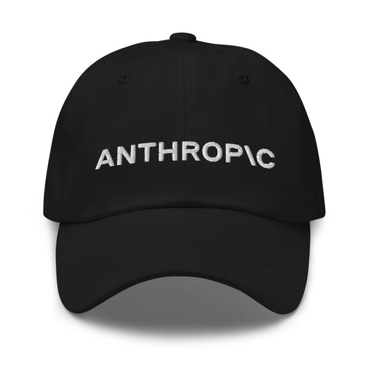 Anthropic White Logo Embroidered Cap - Black - AI Store