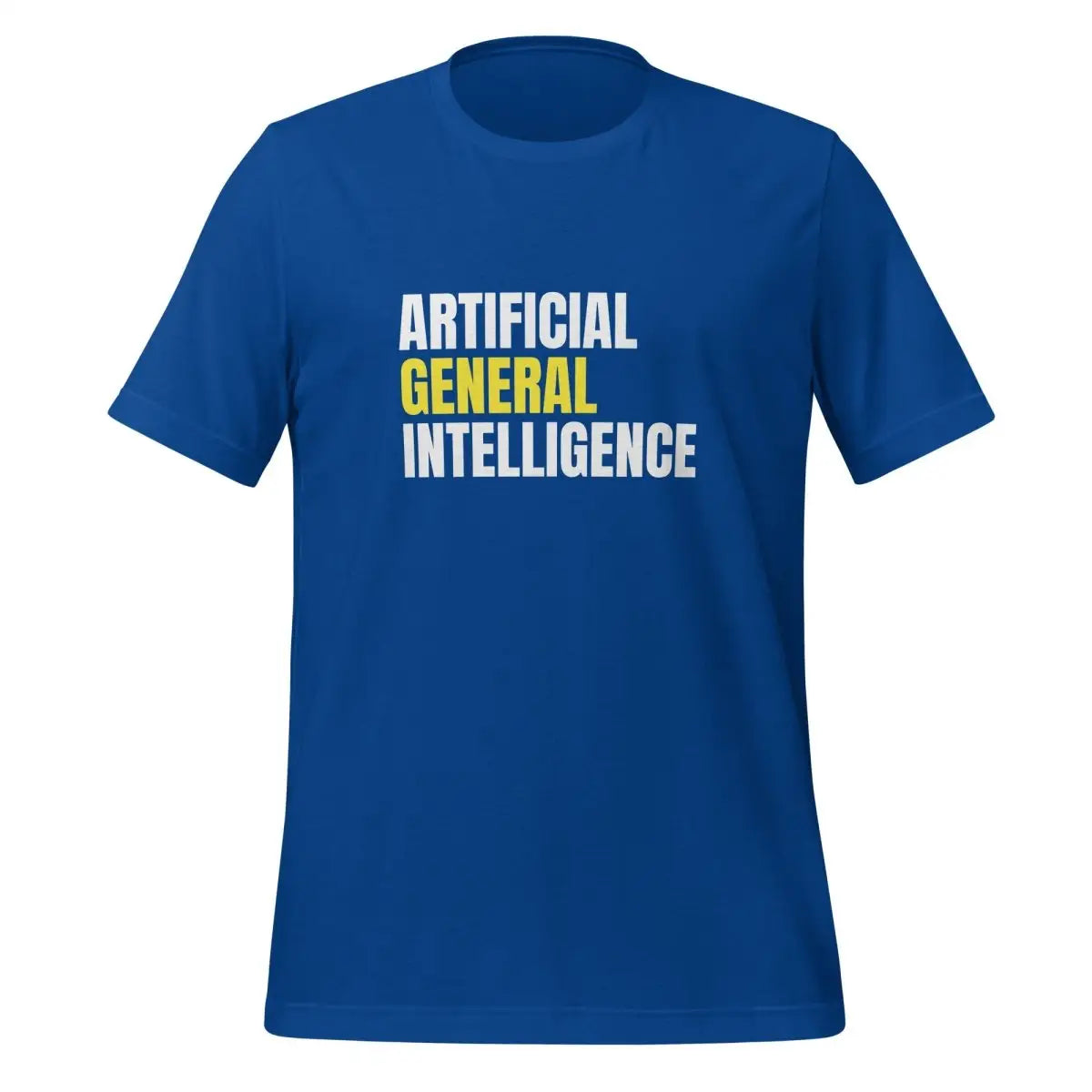 Artificial General Intelligence Stacked (Yellow) T-Shirt (unisex) - True Royal / M