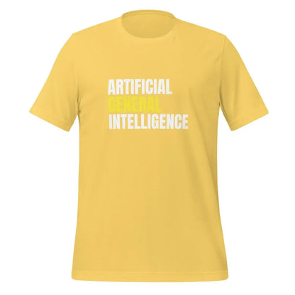 Artificial General Intelligence Stacked (Yellow) T-Shirt (unisex) - Yellow / M