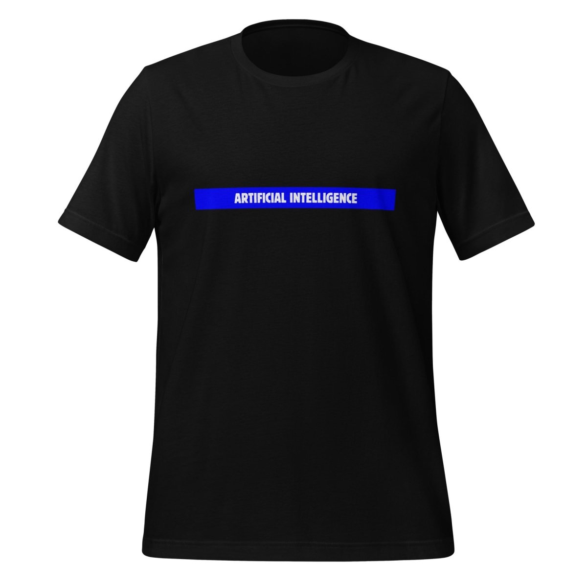 Artificial Intelligence Blue Stripe T-Shirt (unisex) - Black - AI Store