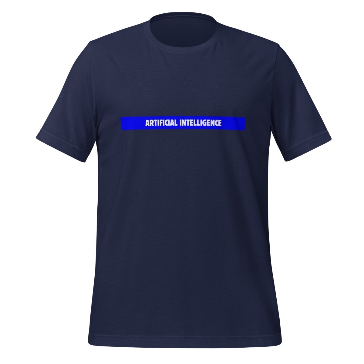 Artificial Intelligence Blue Stripe T-Shirt (unisex) - Navy - AI Store