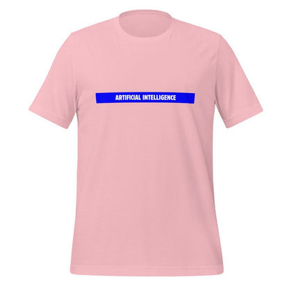 Artificial Intelligence Blue Stripe T-Shirt (unisex) - Pink - AI Store