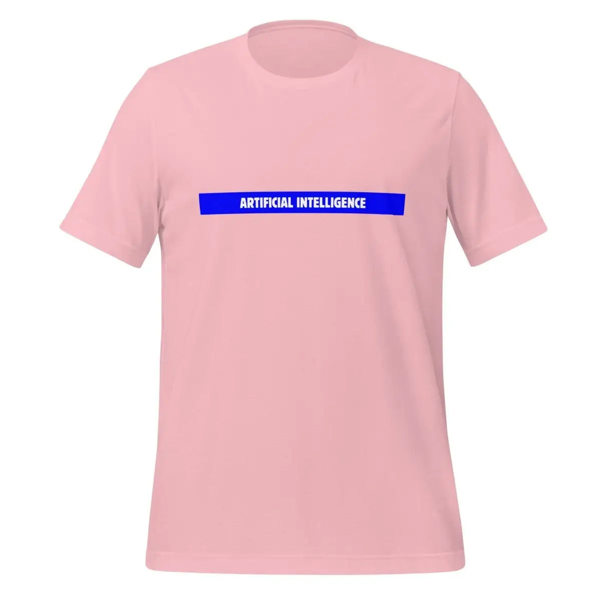 The Artificial Intelligence Blue Stripe T-shirt (unisex) Pink / m.