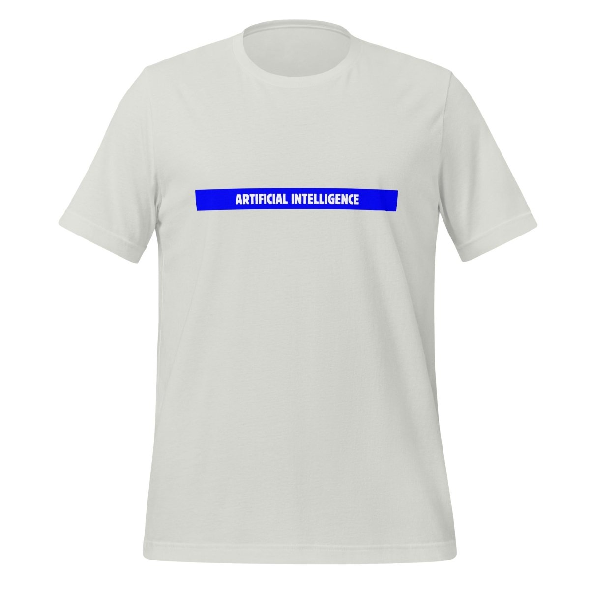 Artificial Intelligence Blue Stripe T-Shirt (unisex) - Silver - AI Store