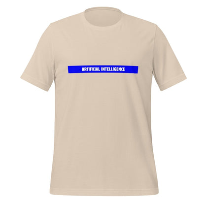 Artificial Intelligence Blue Stripe T-Shirt (unisex) - Soft Cream - AI Store