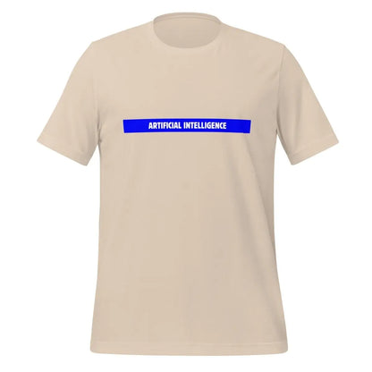 Artificial Intelligence Blue Stripe T-Shirt (unisex) - Soft Cream / M