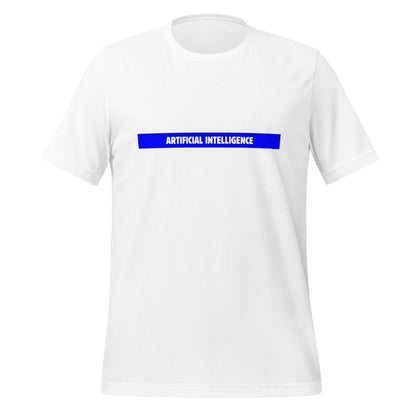 Artificial Intelligence Blue Stripe T-Shirt (unisex) - White - AI Store